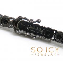 14k black gold round 7 pointer black diamond illusion tennis chain 4.50mm 8.50ct 16-30