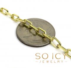 14k yellow gold solid cable open link bracelet 8 inch 3.70mm