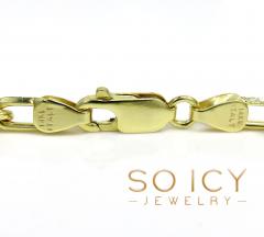 14k yellow gold solid cable open link bracelet 8 inch 3.70mm