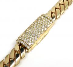 14k yellow gold double layer razor miami chain 22-26 inch 8mm