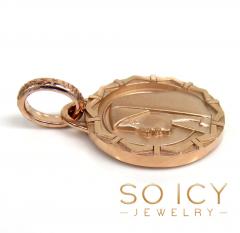 14k gold small virgin mary round pendant 