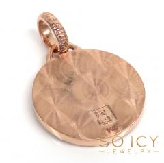 14k gold small virgin mary round pendant 