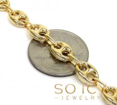 14k yellow gold gucci puff link chain 18-26 inches 7.50mm