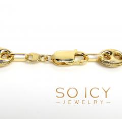 14k yellow gold gucci puff link chain 18-26 inches 7.50mm