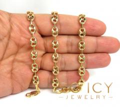 14k yellow gold gucci puff link chain 18-26 inches 7.50mm