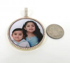 14k gold xl heavy duty diamond picture pendant 2.50ct 