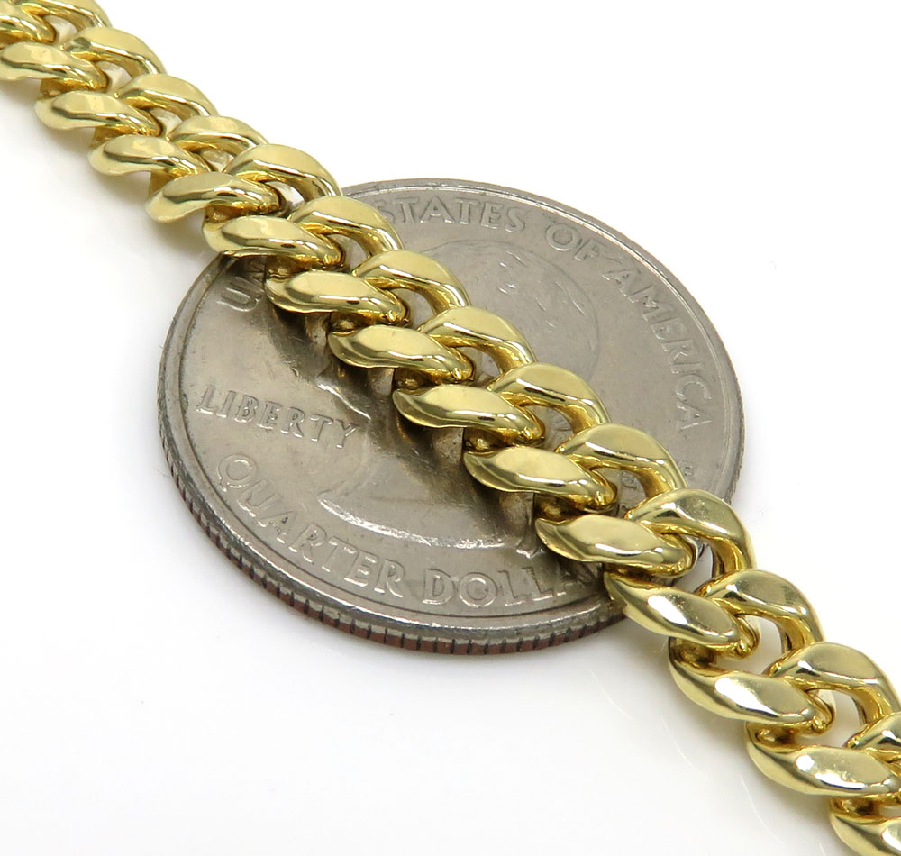14k yellow gold hollow miami cuban link chain 20-24 inches 5.8mm - Image 2