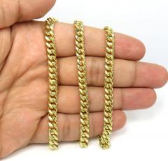 14k yellow gold hollow miami cuban link chain 20-24 inches 5.8mm