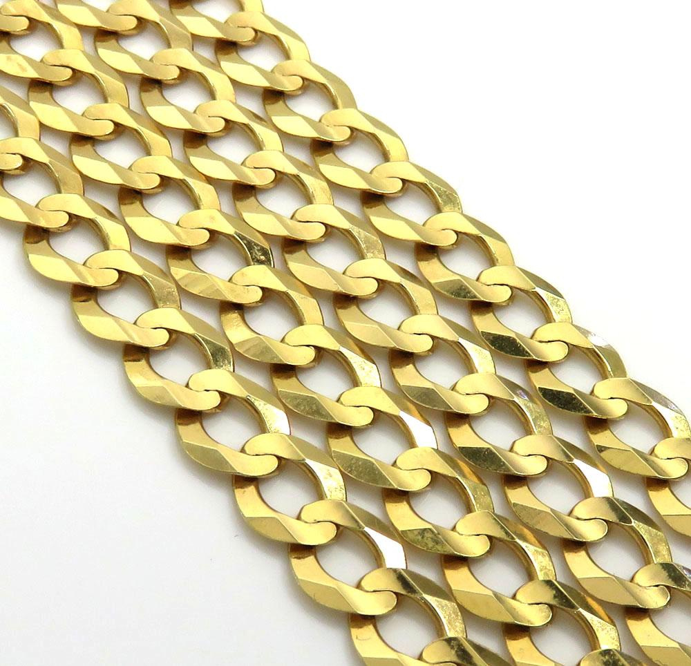 14k yellow gold cuban chain 7mm 18-26
