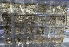 14k two tone gold small raised letter initial pendant