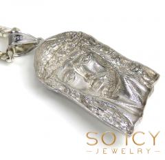 925 sterling silver medium classic jesus pendant w/ 22