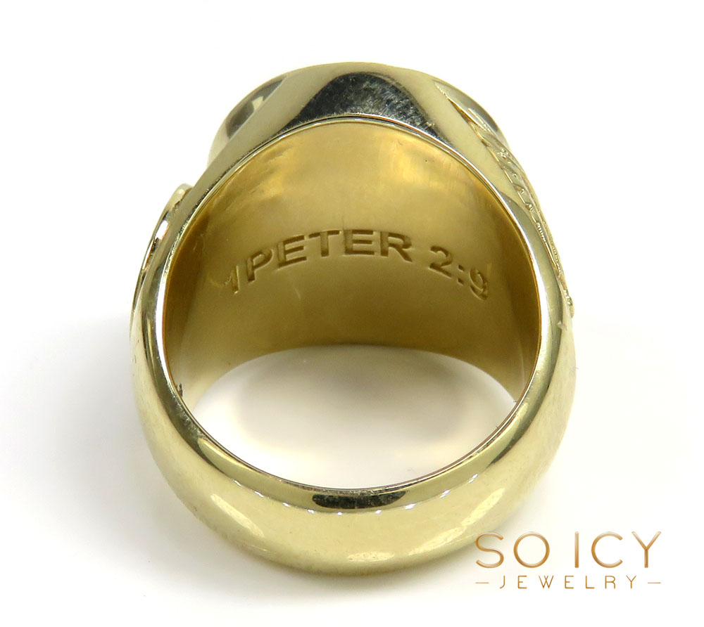 14k gold custom diamond ruby enamel college ring 0.50ct