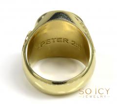 14k gold custom diamond ruby enamel college ring 0.50ct