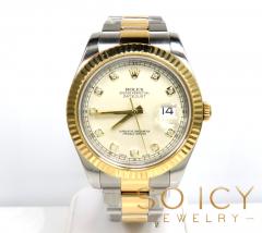 Preowned rolex datejust 2 yellow gold and stainless steel 