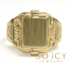14k yellow gold fancy monogram ring 