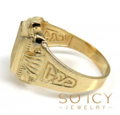 14k yellow gold fancy monogram ring 