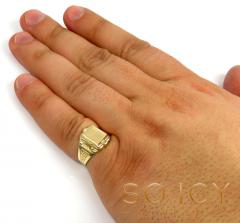 14k yellow gold fancy monogram ring 