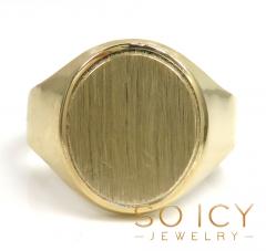 14k yellow gold oval monogram ring 