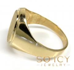 14k yellow gold oval monogram ring 