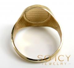 14k yellow gold oval monogram ring 