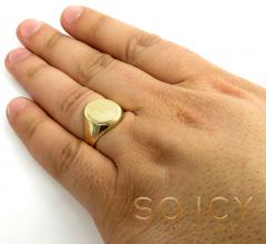 14k yellow gold oval monogram ring 