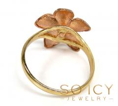 14k tri color flower ring