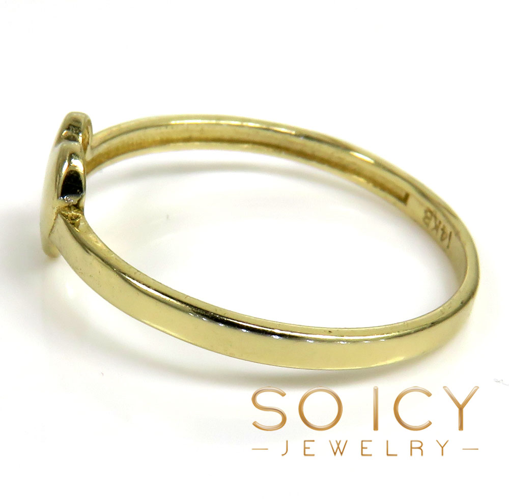 14k yellow gold heart ring 