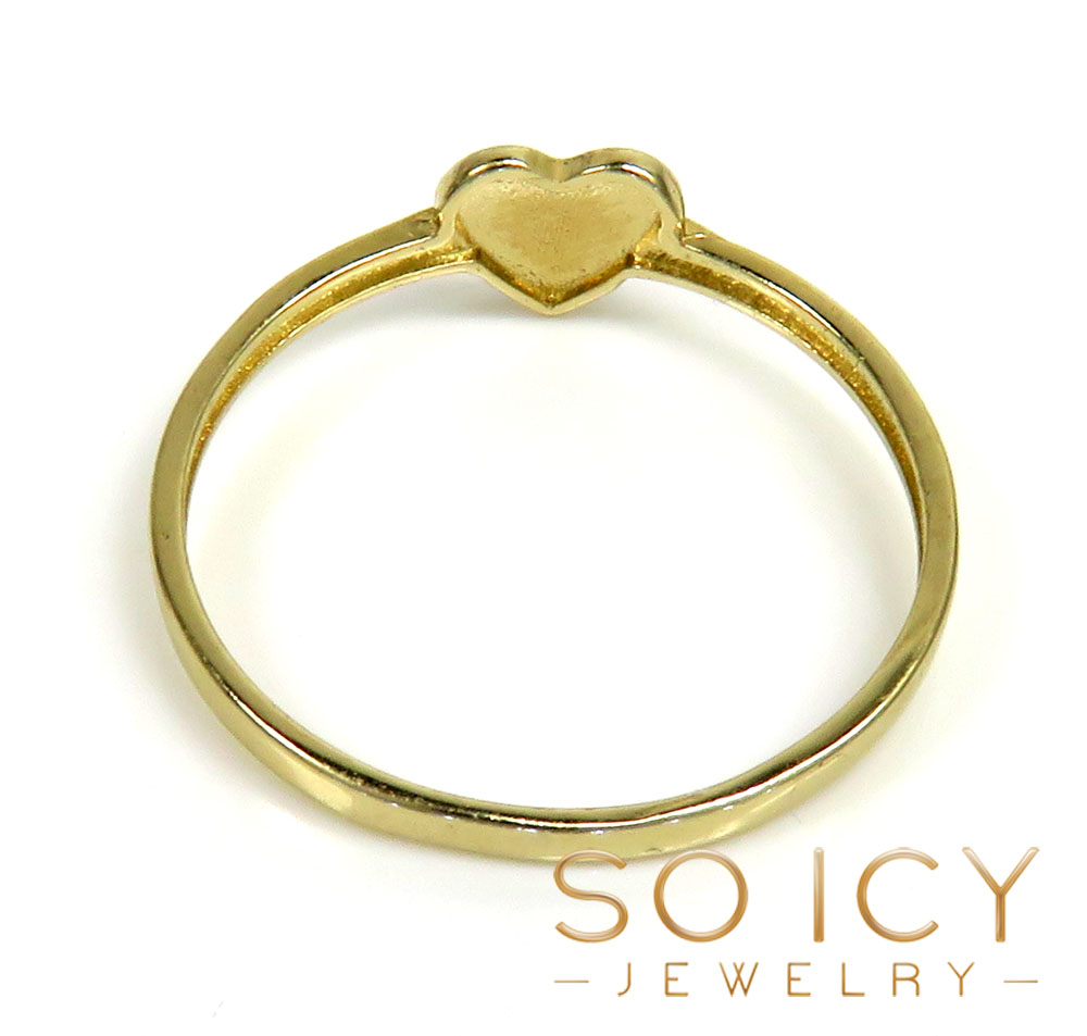 14k yellow gold heart ring 