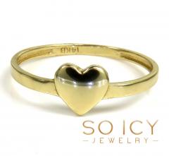 14k yellow gold heart ring 