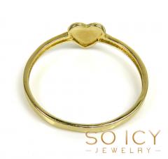 14k yellow gold heart ring 