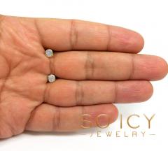 10k yellow real gold diamond square or round earrings  0.04-0.07ct 