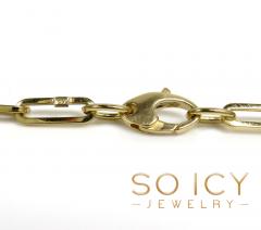 14k gold hollow paper clip chain 18-22 inch 3.80mm