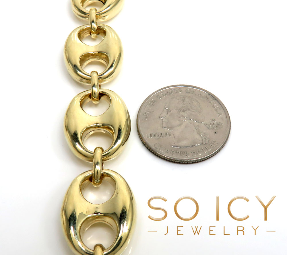 10k yellow gold hollow xl gucci link chain 20-24