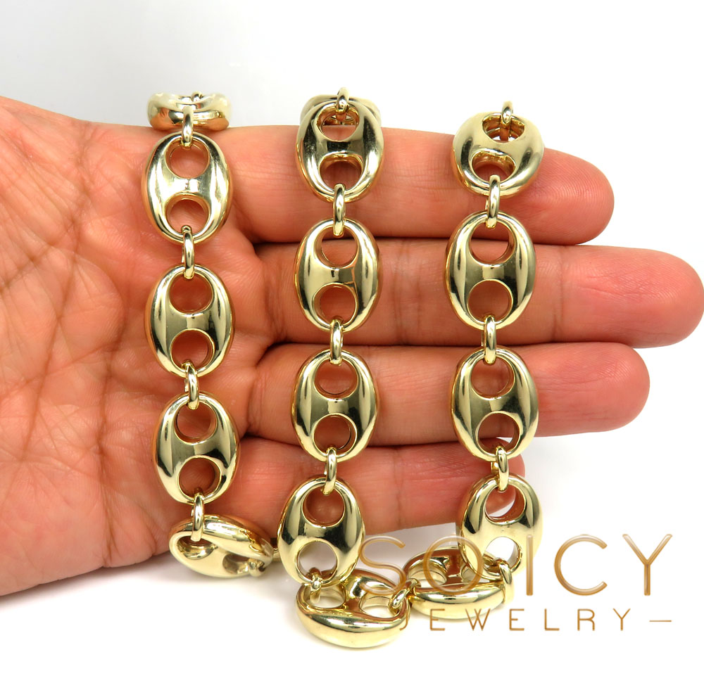 10k yellow gold hollow xl gucci link chain 20-24