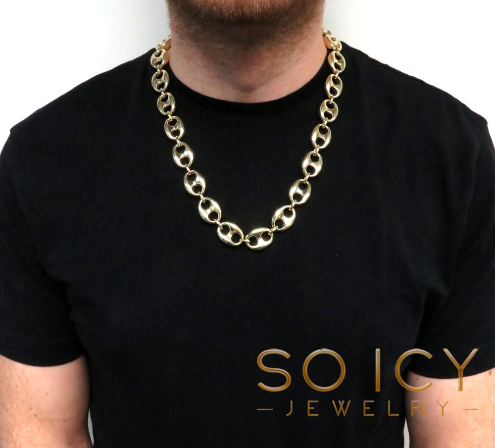 10k yellow gold hollow xl gucci link chain 20-24