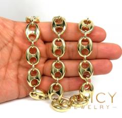 10k yellow gold hollow xl gucci link chain 20-24