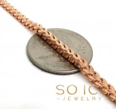 14k rose gold solid box franco chain 18-24 inch 3mm