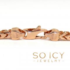 14k rose gold solid box franco chain 18-24 inch 3mm