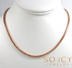14k rose gold solid box franco chain 18-24 inch 3mm