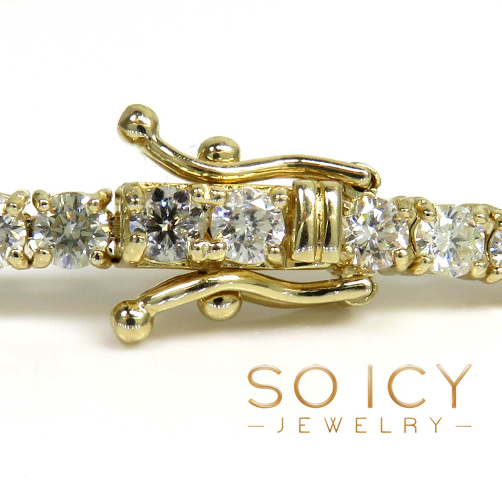 14k gold 10 pointer diamond tennis bracelet 7.50