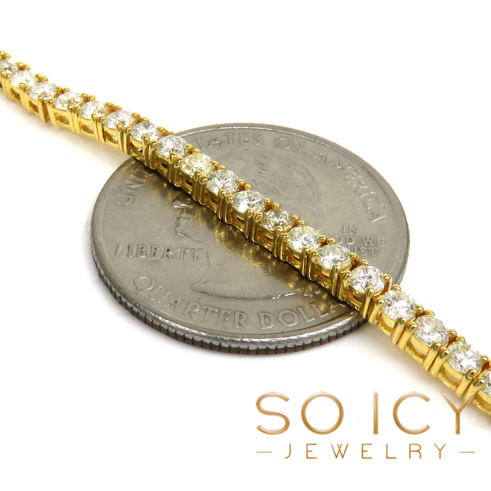 14k gold 5 pointer diamond tennis bracelet 7