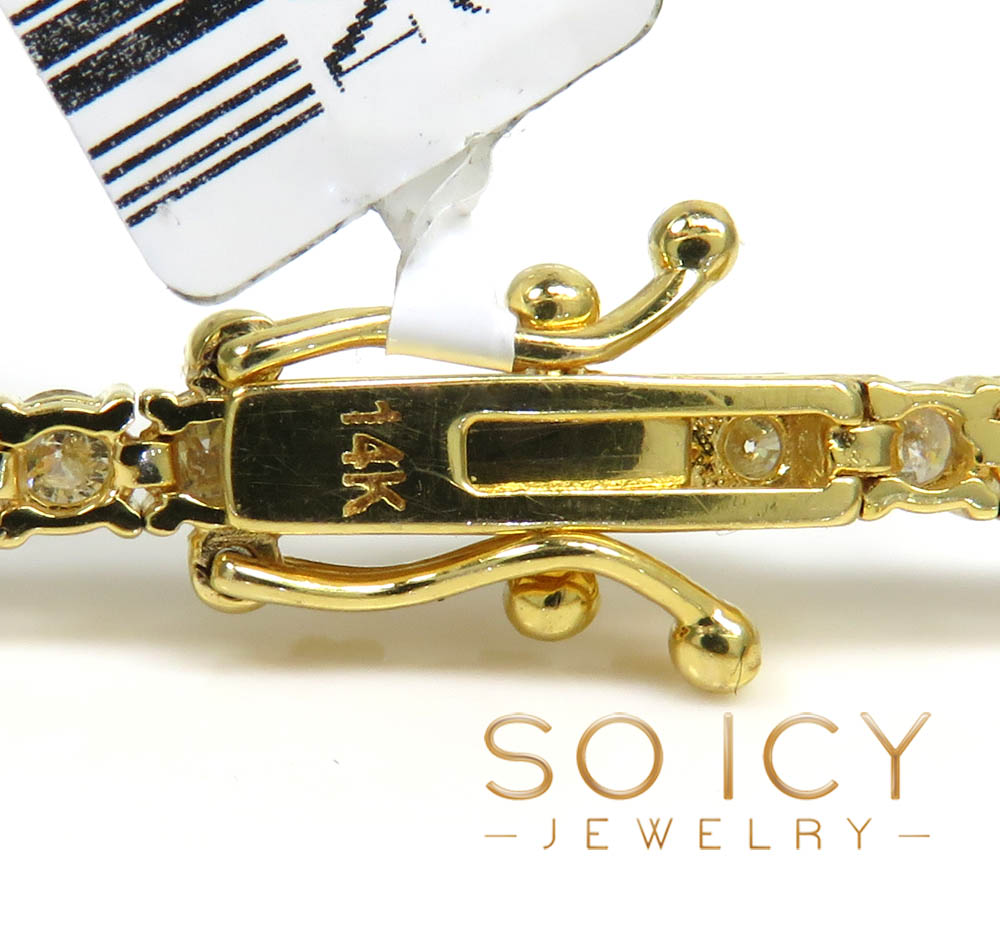 14k gold 5 pointer diamond tennis bracelet 7