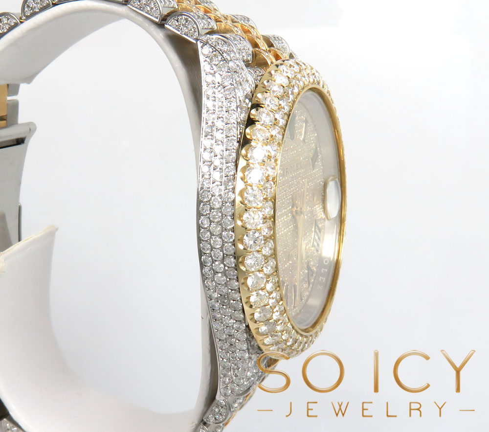 Preowned rolex datejust yellow gold and stainless steel diamond watch 18.00ct - Image 4