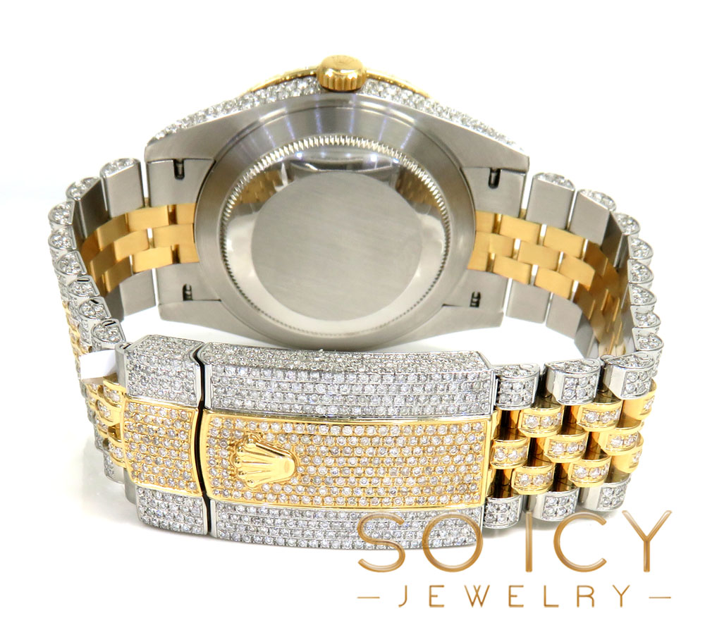 Preowned rolex datejust yellow gold and stainless steel diamond watch 18.00ct
