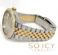 Preowned rolex datejust yellow gold and stainless steel diamond watch 18.00ct