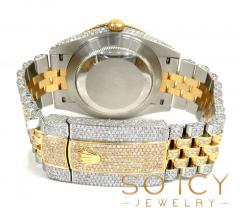 Preowned rolex datejust yellow gold and stainless steel diamond watch 18.00ct