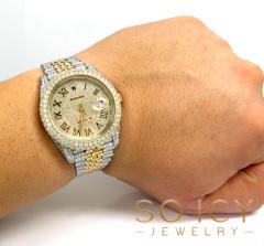 Preowned rolex datejust yellow gold and stainless steel diamond watch 18.00ct