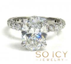 18k white gold oval diamond engagement ring 4.31ct