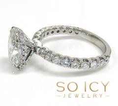 18k white gold oval diamond engagement ring 4.31ct