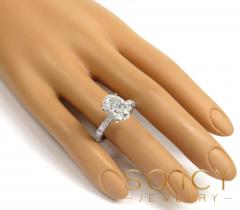 18k white gold oval diamond engagement ring 4.31ct